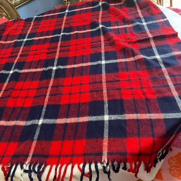 Faribo Woolen Mill Company Acrylic Plaid Wool Fringe Blanket Throw - Picture 10 of 16